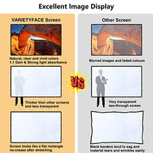 Load image into Gallery viewer, White Projector Screen 120 inch 16:9 for Indoor 4K Home Theater or Backyard Outdoor Anti-Crease Foldable and Portable HD Movie Projection