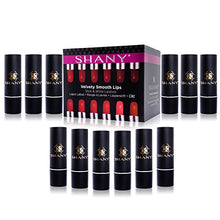 Load image into Gallery viewer, SHANY Slick & Shine Lipstick Set - 12 Matte color Long Lasting & Moisturizing Lip Colors with Vitamin E and Aloe Vera.