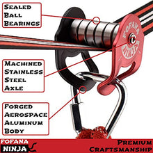 Load image into Gallery viewer, Fofana Ninja Slider Slackline Pulley - Zip Along Your Ninja Course with The Most Fun New Accessory for Your Ninja Warrior Obstacle Course for Kids - Patents Pending