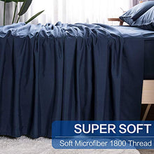 Load image into Gallery viewer, LIANLAM King 6 Piece Bed Sheets Set - Super Soft Brushed Microfiber 1800 Thread Count - Breathable Luxury Egyptian Sheets Deep Pocket - Wrinkle and Hypoallergenic(King, Navy Blue)