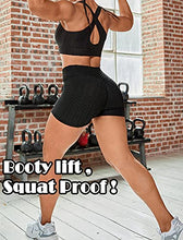 Load image into Gallery viewer, KIWI RATA Women's High Waisted Yoga Shorts Sports Gym Ruched Butt Lifting Workout Running Hot Leggings