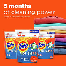 Load image into Gallery viewer, Tide Pods Laundry Detergent Soap Pods, Original, 3 Bag Value Pack, HE Compatible, 111 count