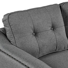 Load image into Gallery viewer, Harper & Bright Designs 3 Pieces Living Room Sets, Couch Set for Living Room with Sofa Loveseat and Armchair (Nail Trim - Grey)