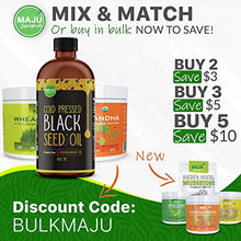 Load image into Gallery viewer, MAJU's Black Seed Oil 16oz: 3x% Thymoquinone, Cold Pressed, no Pesticides, 100% Turkish Black Cumin Nigella Sativa Seed Oil (Better Than Organic), non-GMO, 100% Liquid Pure Blackseed Oil, Glass Bottle