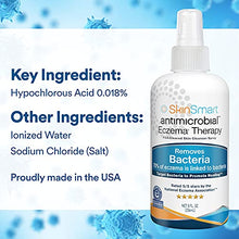Load image into Gallery viewer, SkinSmart Antimicrobial Eczema Therapy with Hypochlorous Acid, Removes Bacteria so Skin Can Heal, for Adults, Kids and Seniors, 8 Ounce Clear Spray