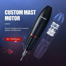 Load image into Gallery viewer, Dragonhawk Mast Pen Rotary Tattoo Machine Power Supply 20Pcs Wjx Cartridges Needles Foot Pedal with Big Case 1013-10 (Machine Kit)