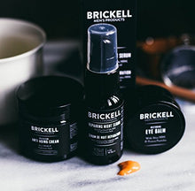 Load image into Gallery viewer, Brickell Men's Advanced Anti-Aging Routine, Night Face Cream, Vitamin C Facial Serum and Eye Cream, Natural and Organic, Scented