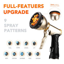 Load image into Gallery viewer, Delxo 2020 Upgrade 50FT Expandable Garden Hose Water Hose with 9-Function High-Pressure Spray Nozzle, Heavy Duty Flexible Hose, 3/4" Solid Brass Fittings Leakproof Design