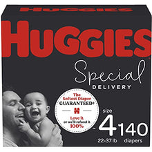 Load image into Gallery viewer, Hypoallergenic Baby Diapers Size 4, 140 Ct, Huggies Special Delivery, Softest Diaper, Safe for Sensitive Skin