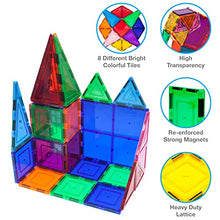 Load image into Gallery viewer, PicassoTiles 60 Piece Set 60pcs Magnet Building Tiles Clear Magnetic 3D Building Blocks Construction Playboards - Creativity Beyond Imagination, Inspirational, Recreational, Educational, Conventional
