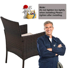 Load image into Gallery viewer, FDW Patio Furniture Set 4 Pieces Outdoor Rattan Chair Wicker Sofa Garden Conversation Bistro Sets for Yard (Brown)