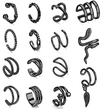Load image into Gallery viewer, CASSIECA Women's Adjustable Non-Piercing Ear Cuffs Earrings Clip On Cartilage Helix Wrap Ear Jewelry Set