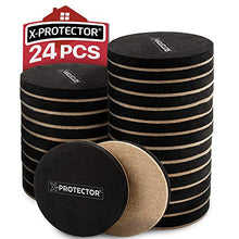 Load image into Gallery viewer, Felt Furniture Sliders Hardwood Floors X-PROTECTOR 24 PCS - Furniture Slider – Heavy Duty Felt Sliders Hard Surfaces - Move Your Furniture Easy & Safely!