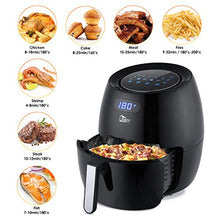 Load image into Gallery viewer, Uten Air Fryer 6.9QT, Electric Non-Stick Air Fryers Oven Oilless Cooker, 8 Cooking Preset, Instant Temp/Time Control, LED Digital Touchscreen - Black