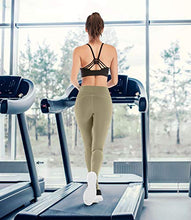 Load image into Gallery viewer, IUGA High Waist Yoga Pants with Pockets, Tummy Control, Workout Pants for Women 4 Way Stretch Yoga Leggings with Pockets (Olive, Small)
