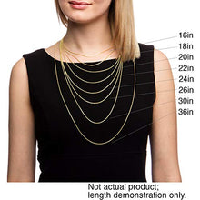 Load image into Gallery viewer, 14K White Gold 2.5mm Solid Franco Chain, FREE Microfiber Cloth, Square Box Link Necklace, Giorgio Bergamo (24)