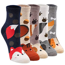 Load image into Gallery viewer, 5/7/8 Pairs Womens Fuzzy Socks Casual Animal Print Cotton Pattern Soft Fleece Warm Comfy Thick Comfortable Socks