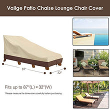 Load image into Gallery viewer, Vailge Waterproof Patio Chaise Lounge Cover, 600D Heavy Duty Outdoor Lounge Chair Covers,UV Resistant Patio Furniture Covers, Large, Beige & Brown