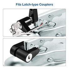 Load image into Gallery viewer, CZC AUTO Black Trailer Hitch Coupler Lock, Dia 1/4 Inch, 3/4 Inch Span for Tow Boat RV Truck Car's Coupler (1 Pack, Black)