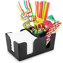 Load image into Gallery viewer, Bar Napkin & Utensil Caddy - 6 Compartment Organizer for Holding Restaurant Beverage Supplies, Cocktail Napkins & Accessories by Cocktailor
