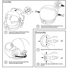 Load image into Gallery viewer, Astronaut Helmet, Space Helmet with Blue Movable Visor, Party Costume, School Classroom Dress Up, Pretend Role Play Party Supplies, Kids Christmas Toys Birthday Gifts, Blue and Orange