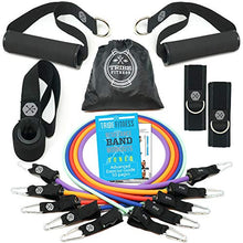 Load image into Gallery viewer, TRIBE PREMIUM Resistance Bands Set for Exercise, Workout Bands for Men with Fitness Tension Bands, Handles, Door Anchor, Ankle Straps, Carry Bag & Advanced eBook - Strength Training, Home Gym & More!!