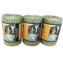 Load image into Gallery viewer, Farmerry 1312 Feet Portable Electric Fence Polywire with 6 Conductors, Yellow and Black, 400 Meters