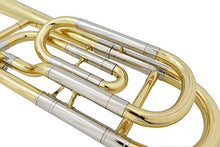 Load image into Gallery viewer, Glory High Grade Bb/F Key Intermediate TENOR Trombone with Case and 61/2Mouthpiece, Gold Finish