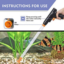 Load image into Gallery viewer, hygger Aquarium Gravel Cleaner, New Quick Water Changer with Air-Pressing Button Fish Tank Sand Cleaner Kit Aquarium Siphon Vacuum Cleaner with Water Hose Controller Clamp