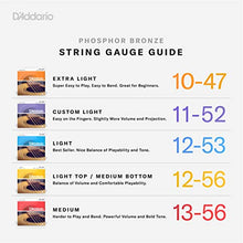 Load image into Gallery viewer, D’Addario EJ16-3D Phosphor Bronze Acoustic Guitar Strings, Light Tension – Corrosion-Resistant Phosphor Bronze, Offers a Warm, Bright and Well-Balanced Acoustic Tone – Pack of 3 Sets