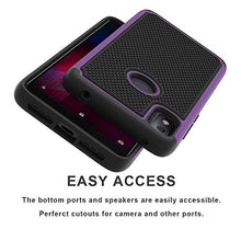 Load image into Gallery viewer, Sucnakp T-Mobile Revvl 4 Case TCL Revvl 4 Case Shock Absorption Drop Protection Hybrid Dual Layer Armor Defender Protective Cover for T-Mobile Revvl 4(FB Purple)