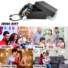 Load image into Gallery viewer, MOLANLY Triple Protection Father's Bracelet, Natural Stone Tiger Eye Beads Hematite and Black Obsidian 8mm Beads Crystal Jewelry Healing Bracelets Bring Luck Prosperity and Happiness