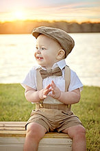 Load image into Gallery viewer, Born to Love Baby Boy Jeff Hat Vintage Driver Tweed Flat Pageboy Kid Gatsby Cap (XXS 46cm (6-12 Months), Bradley Grey Driver)