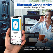 Load image into Gallery viewer, Wireless Bluetooth Home Stereo Amplifier - 2x120 Watt Power Amplifier Home Audio Bluetooth Receiver System W/Blue Led Display, USB/SD, AUX, RCA, Headphone Jack - Remote - Pyle PCAU46BA
