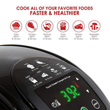 Load image into Gallery viewer, Elite Platinum EAF-1506D Electric Digital Hot Air Fryer Oil-Less Healthy Cooker Timer & Temperature Controls, 26 Recipe Cookbook, 3.5 Quart, Black