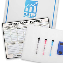 Load image into Gallery viewer, Magnetic Goal Board and Weekly Dry-Erase Calendar for Fridge - Daily Habit Tracker, Planner & Productivity Enhancer - Stain Resistant - Plus Free E-Book -WhiteBoard Organizer