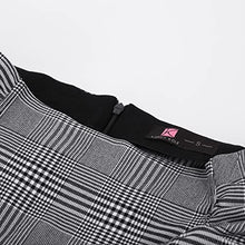 Load image into Gallery viewer, Plus Size Plaid Skirts for Women High Waist Checkered Mini Bodycon Pencil Skirts(Gray White,XL)