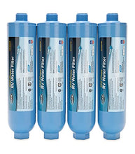 Load image into Gallery viewer, Camco 40042 TastePURE Inline RV Water Filter – Greatly Reduces Bad Taste, Odors, Chlorine and Sediment in Drinking Water – 4-Pack , blue