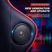 Load image into Gallery viewer, GTRACING Gaming Chair with Footrest Speakers Video Game Chair Bluetooth Music Heavy Duty Ergonomic Computer Office Desk Chair Red