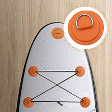 Load image into Gallery viewer, 7Pck D-Ring Patch Kayak D Ring Pads and 20ft Strong Elastic Bungee Shock Cord with Hooks Bungee Deck Rigging Kit for Pvc Inflatable Boat Sup Kayak Canoe Deck Surfboard Raft Stand Up Paddle Board