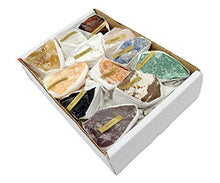 Load image into Gallery viewer, Natural Gemstone Mix 1.5-2 lbs Full Box Approx. 10-15 Pieces - Mixed Gemstone Clusters - Rough Stones Crystals