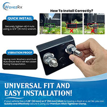 Load image into Gallery viewer, WAVESRX Boat Trailer Hitch Tightener & Stabilizer | Stainless Steel Anti-Rattle Clamp for 2" Hitch Receivers | Marine Grade Rust-Free for Safe Transportation of Your Watercraft | Improved 2022 Version