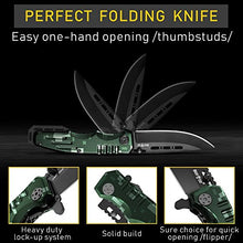 Load image into Gallery viewer, Spring Assisted Knife - Pocket Folding Knife - Military Style - Boy Scouts Knife - Tactical Knife - Good for Camping Hunting Survival Indoor and Outdoor Activities Mens Gift 6681 N