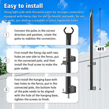 Load image into Gallery viewer, Beizelte 2 Pack 4 Ft Hangingfor String Light Poles with Fixing Clips and Suspended Base,Freestanding Outdoor Light Poles for Deck Bistro