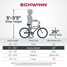 Load image into Gallery viewer, Schwinn Huron Adult Beach Cruiser Bike, Featuring 17-Inch/Medium Steel Step-Over Frames, 1-Speed Drivetrains, Grey