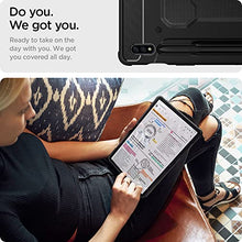 Load image into Gallery viewer, Spigen Rugged Armor Pro Designed for Galaxy Tab S8 Case (2022) / Galaxy Tab S7 Case (2020) with S Pen Holder - Black