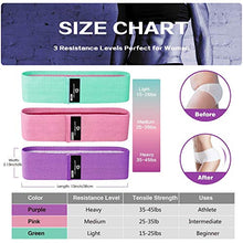 Load image into Gallery viewer, Exercise Resistance Bands for Legs and Butt, Anti-Slip & Roll Workout Booty Bands for Women Squat Glute Hip Training, 3 Levels Sports Fitness Band -JUEYINGBAILI