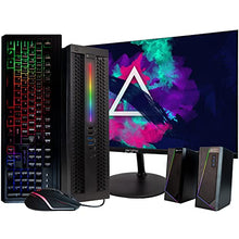 Load image into Gallery viewer, HP 600G1 Desktop Computer PC w/Custom RGB Lighting, Intel Quad Core i5, 16GB DDR3 RAM, 512GB SSD, WiFi, Windows 10 Pro, New 24" Monitor, RGB Keyboard and Mouse, RGB Speakers (Renewed)