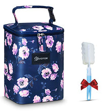 Load image into Gallery viewer, Insulated Breastmilk Cooler Bag, EIVOTOR Baby Bottle Cooler & Travel Bag for up to 6 Large 8oz Bottles and Ice Pack, Compact Triple Insulated, Easy Attach Handle Perfect for Stroller or Diaper Bag