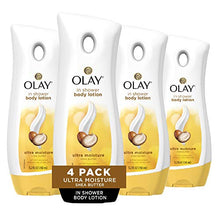 Load image into Gallery viewer, Olay Ultra Moisture Shea Butter In-Shower Body Lotion, Improves Dry Skin Hydration in 5 Days, 15.2 Fl Oz (Pack of 4)